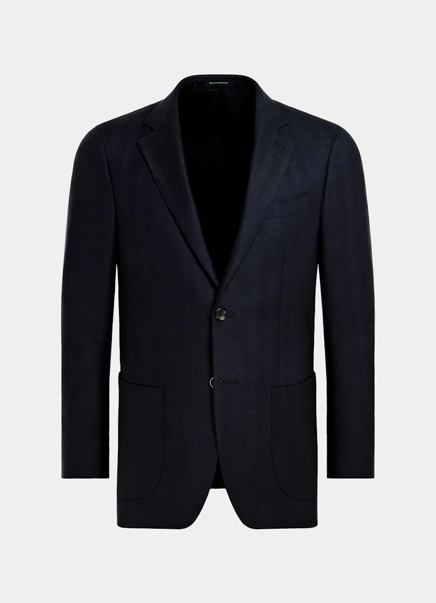 Navy Herringbone Three-Piece Havana Suit 12 Navy Herringbone Three-Piece Havana Suit - Image 12