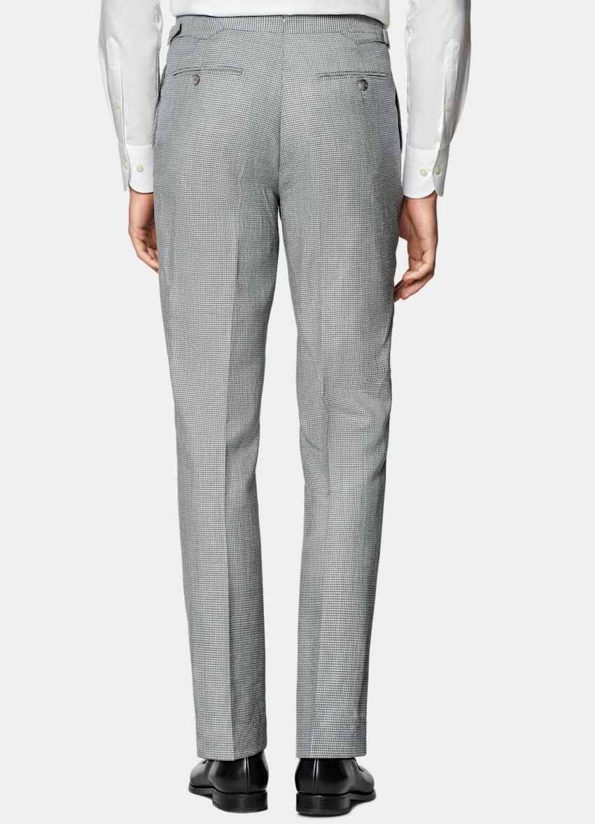 Light Grey Houndstooth Three-Piece Havana Suit 9 Light Grey Houndstooth Three-Piece Havana Suit - Image 9
