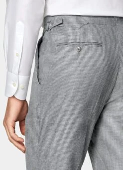 Light Grey Houndstooth Three-Piece Havana Suit 22 Light Grey Houndstooth Three-Piece Havana Suit -Suit Supply P6626 S 109