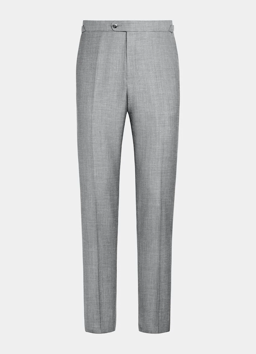 Light Grey Houndstooth Three-Piece Havana Suit 13 Light Grey Houndstooth Three-Piece Havana Suit - Image 13
