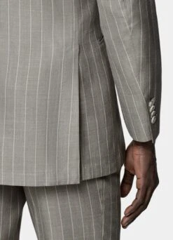 Taupe Striped Havana Suit -Suit Supply P6638 103