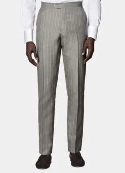 Taupe Striped Havana Suit -Suit Supply P6638 106