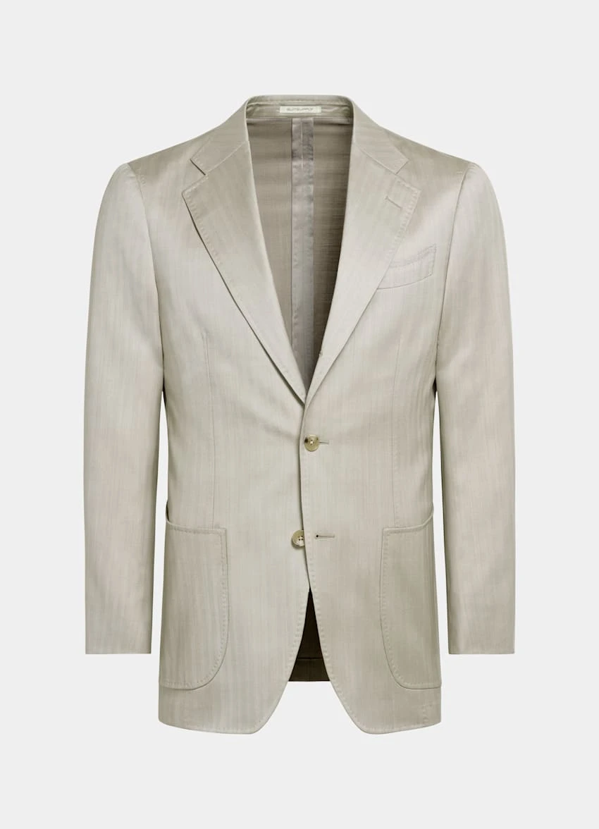 Sand Herringbone Havana Suit 12 Sand Herringbone Havana Suit - Image 12