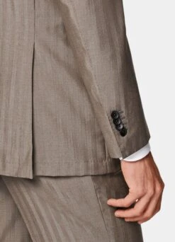 Taupe Herringbone Perennial Havana Suit -Suit Supply P6651 103