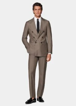 Taupe Herringbone Perennial Havana Suit -Suit Supply P6651 104
