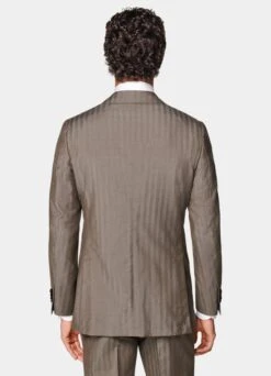 Taupe Herringbone Perennial Havana Suit -Suit Supply P6651 105