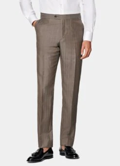 Taupe Herringbone Perennial Havana Suit -Suit Supply P6651 106