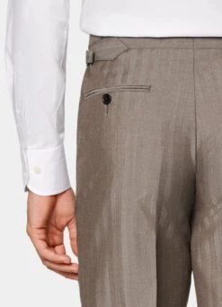 Taupe Herringbone Perennial Havana Suit -Suit Supply P6651 109