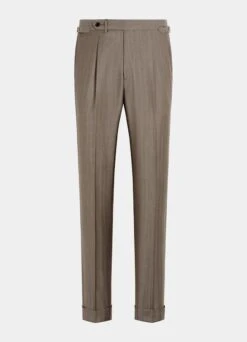Taupe Herringbone Perennial Havana Suit -Suit Supply P6651 28