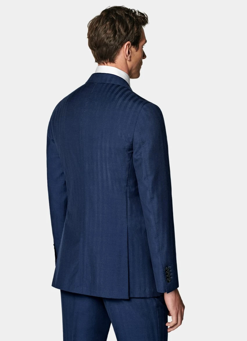 Mid Blue Herringbone Perennial Havana Suit 6 Mid Blue Herringbone Perennial Havana Suit - Image 6
