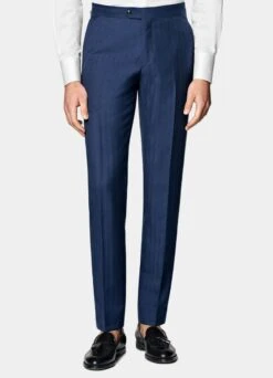 Mid Blue Herringbone Perennial Havana Suit 19 Mid Blue Herringbone Perennial Havana Suit -Suit Supply P6652 106