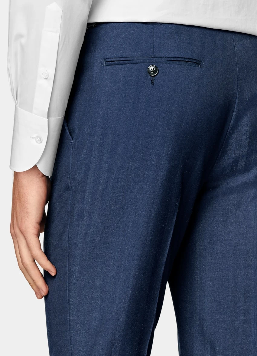 Mid Blue Herringbone Perennial Havana Suit 10 Mid Blue Herringbone Perennial Havana Suit - Image 10