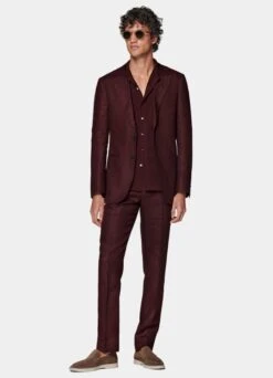 Burgundy Havana Suit 17 Burgundy Havana Suit -Suit Supply P6681 104