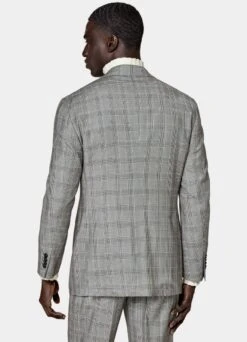 Mid Grey Checked Roma Suit 16 Mid Grey Checked Roma Suit -Suit Supply P6724 105