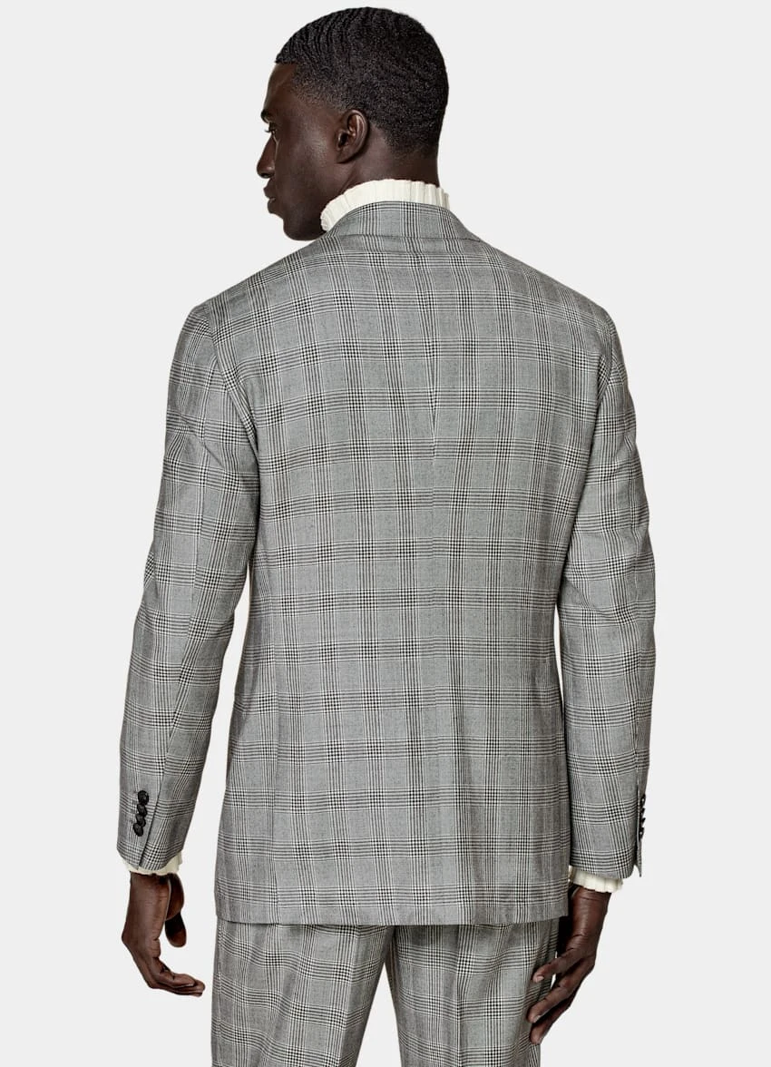 Mid Grey Checked Roma Suit 5 Mid Grey Checked Roma Suit - Image 5