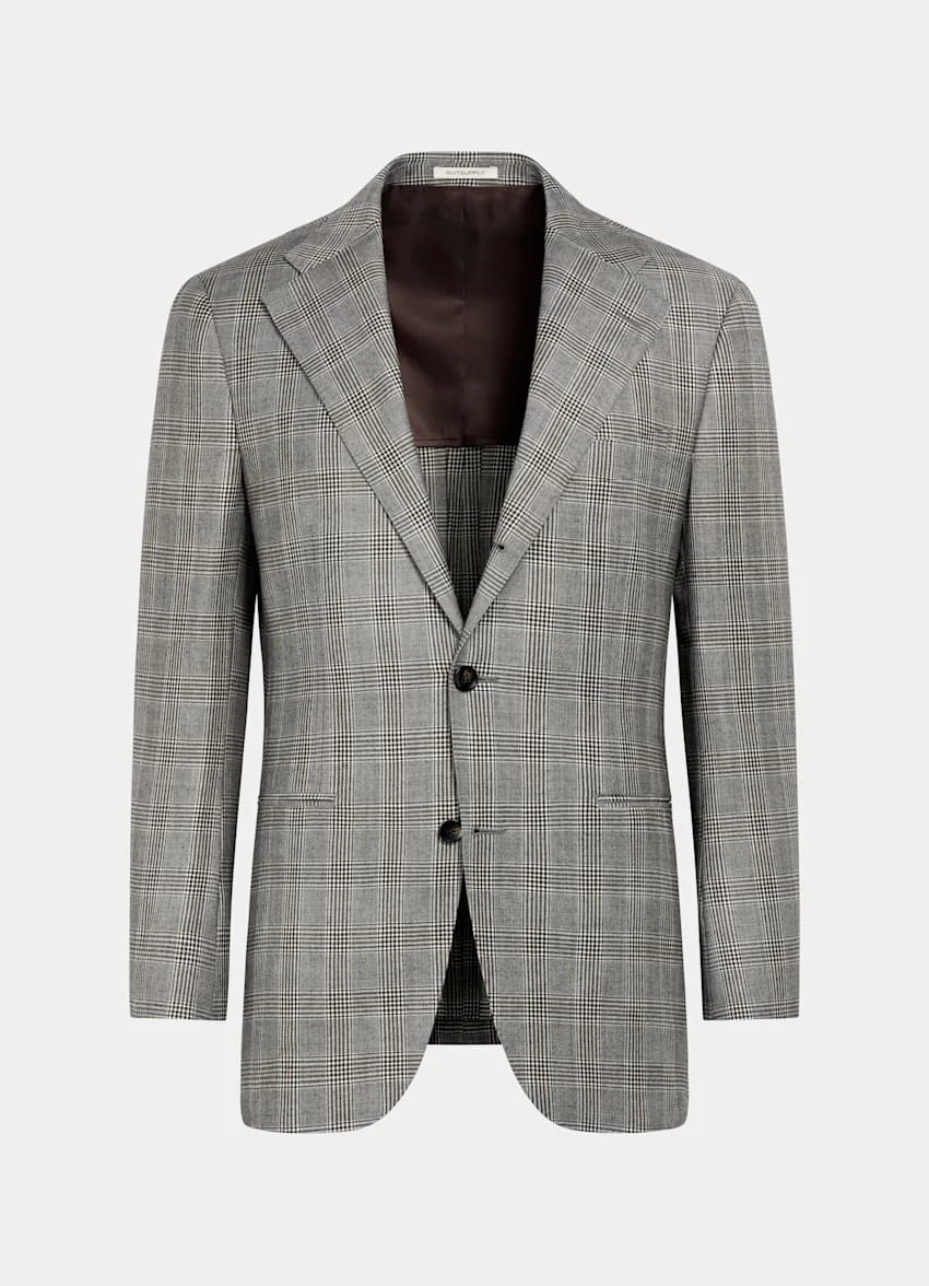 Mid Grey Checked Roma Suit 11 Mid Grey Checked Roma Suit - Image 11