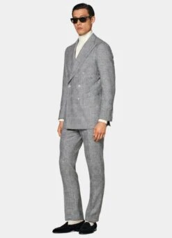 Light Grey Checked Havana Suit 17 Light Grey Checked Havana Suit -Suit Supply P6725 104