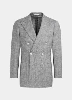 Light Grey Checked Havana Suit 24 Light Grey Checked Havana Suit -Suit Supply P6725 25