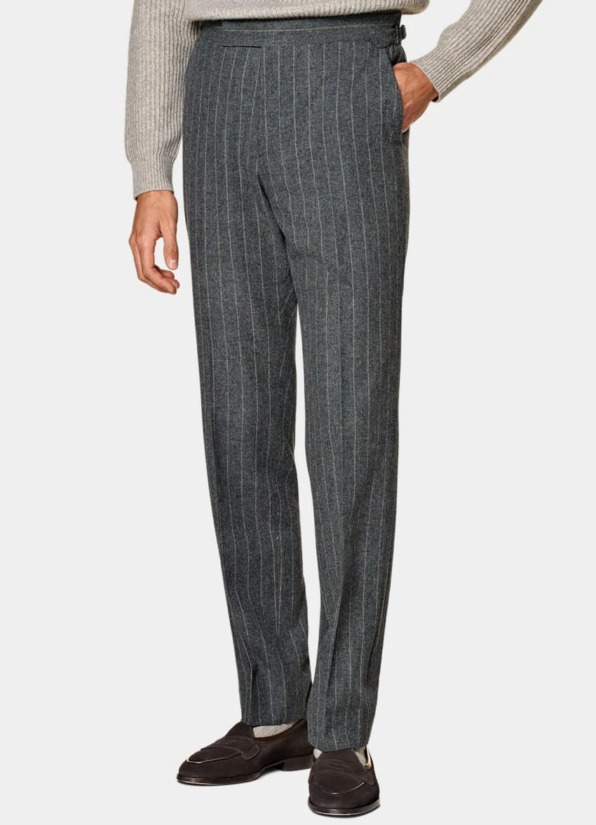Dark Grey Striped Milano Suit 7 Dark Grey Striped Milano Suit - Image 7