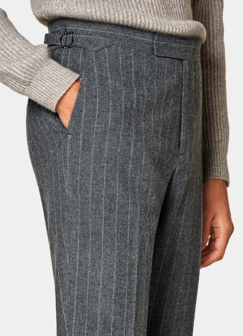 Dark Grey Striped Milano Suit 8 Dark Grey Striped Milano Suit - Image 8