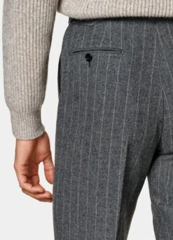 Dark Grey Striped Milano Suit 22 Dark Grey Striped Milano Suit -Suit Supply P6726 109