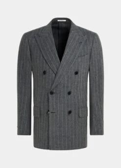 Dark Grey Striped Milano Suit 24 Dark Grey Striped Milano Suit -Suit Supply P6726 25