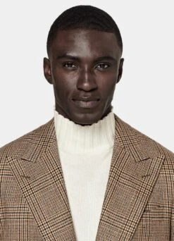 Mid Brown Checked Havana Suit