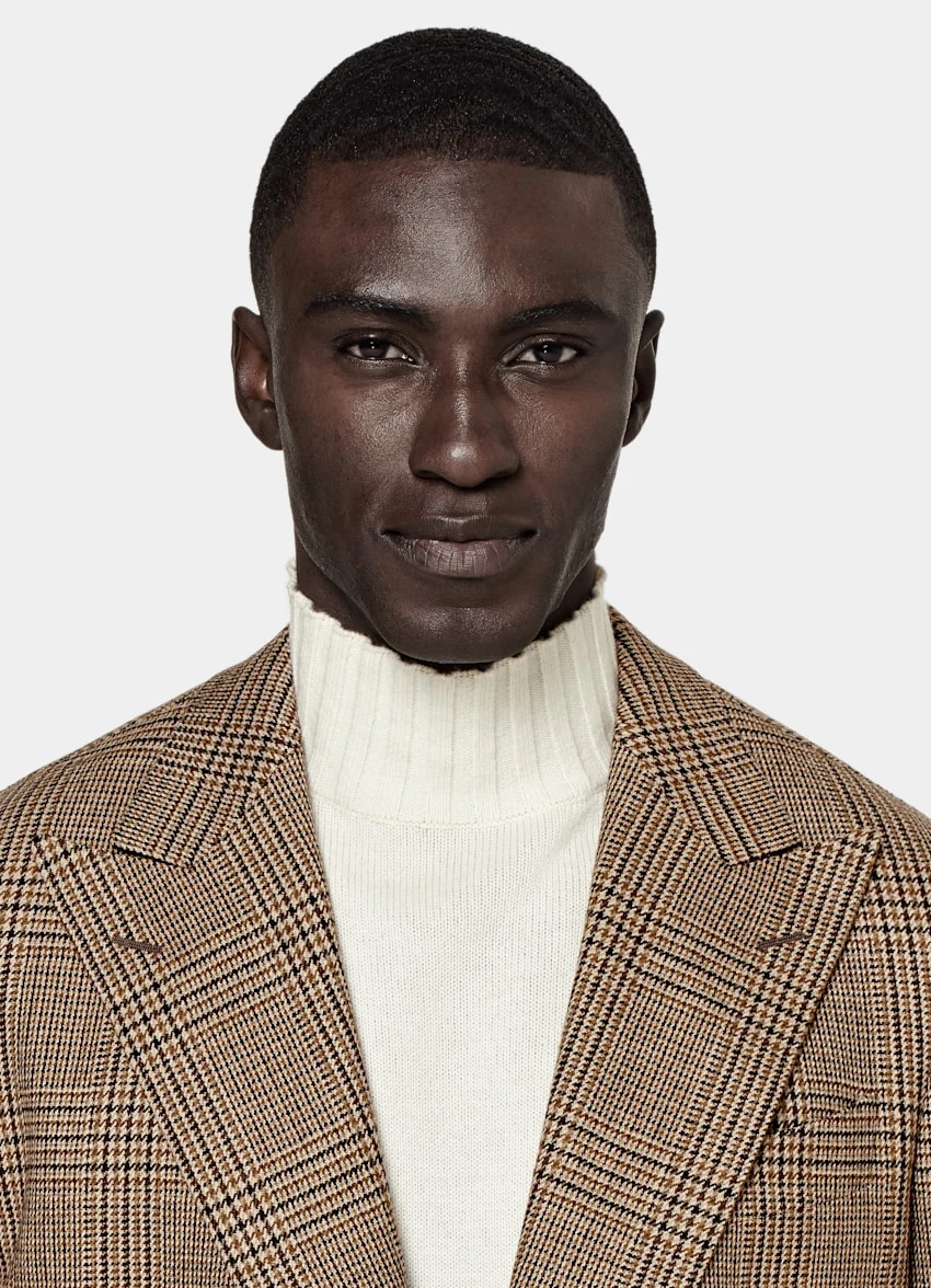 Mid Brown Checked Havana Suit 1 Mid Brown Checked Havana Suit