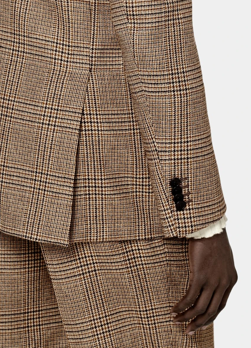 Mid Brown Checked Havana Suit 4 Mid Brown Checked Havana Suit - Image 4