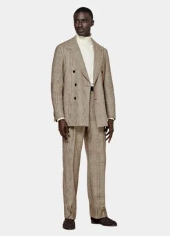 Mid Brown Checked Havana Suit 16 Mid Brown Checked Havana Suit -Suit Supply P6727 104