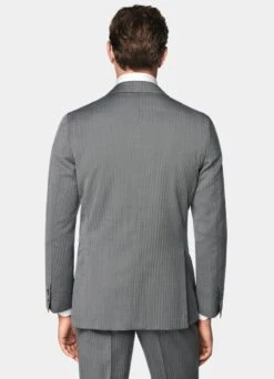 Mid Grey Herringbone Havana Suit 18 Mid Grey Herringbone Havana Suit -Suit Supply P7630 105