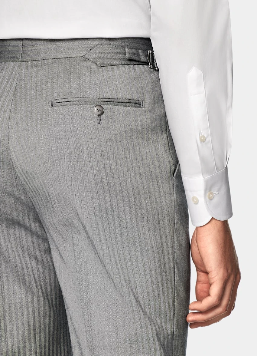 Mid Grey Herringbone Havana Suit 10 Mid Grey Herringbone Havana Suit - Image 10