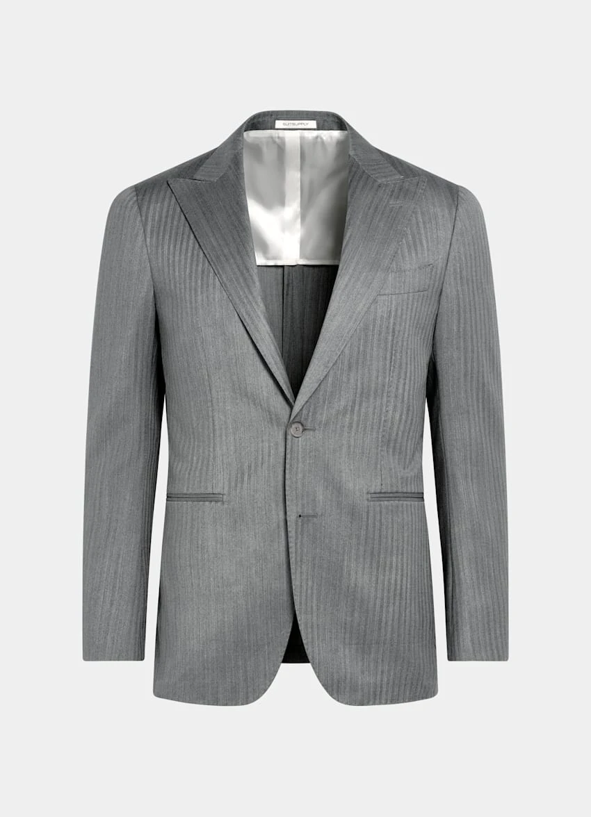 Mid Grey Herringbone Havana Suit 12 Mid Grey Herringbone Havana Suit - Image 12