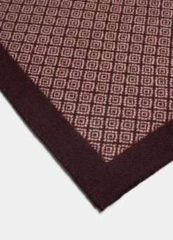 Burgundy Graphic Pocket Square