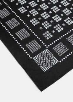 Black Graphic Pocket Square