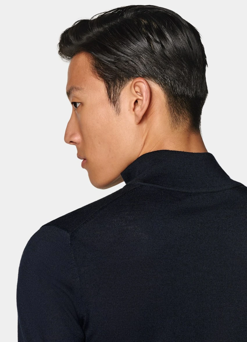 Navy Zip Cardigan 6 Navy Zip Cardigan - Image 6