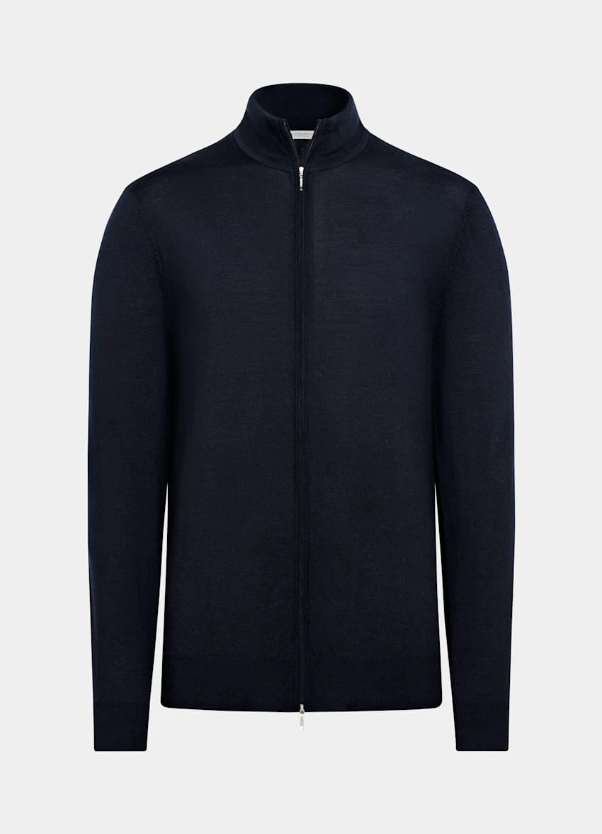 Navy Zip Cardigan 8 Navy Zip Cardigan - Image 8