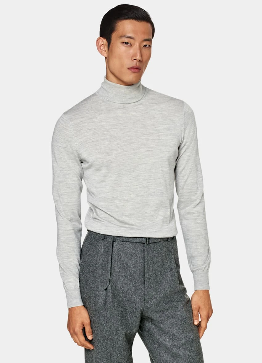 Light Grey Turtleneck 2 Light Grey Turtleneck - Image 2