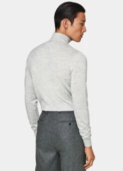 Light Grey Turtleneck 12 Light Grey Turtleneck -Suit Supply SW1106B 105