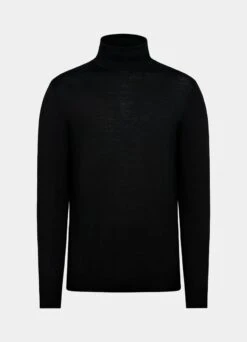 Black Turtleneck 15 Black Turtleneck -Suit Supply SW1115 25