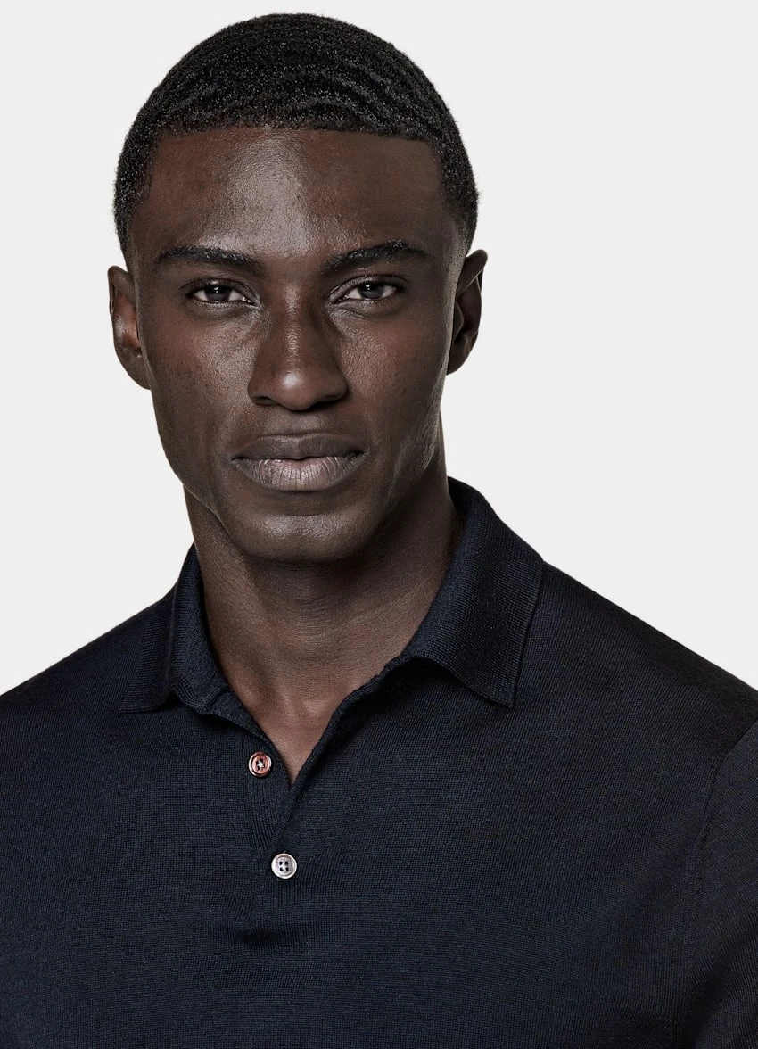 Navy Long Sleeve Polo Shirt 1 Navy Long Sleeve Polo Shirt