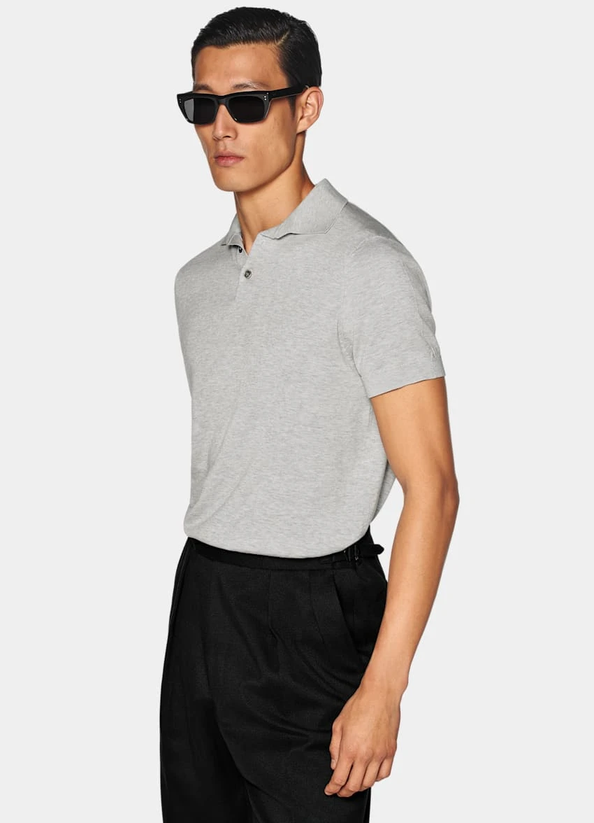 Light Grey Polo Shirt 2 Light Grey Polo Shirt - Image 2