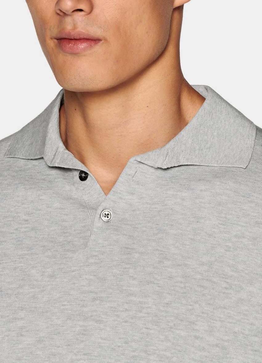 Light Grey Polo Shirt 3 Light Grey Polo Shirt - Image 3