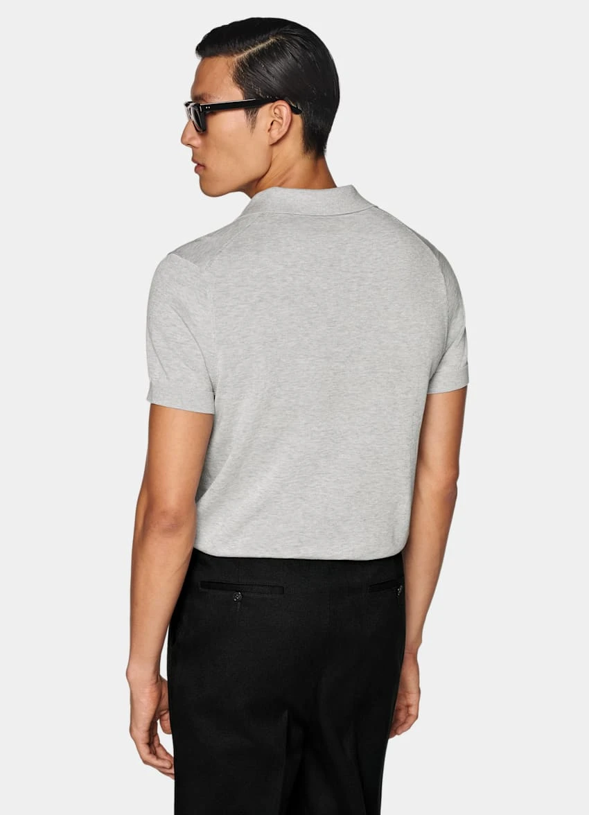 Light Grey Polo Shirt 5 Light Grey Polo Shirt - Image 5
