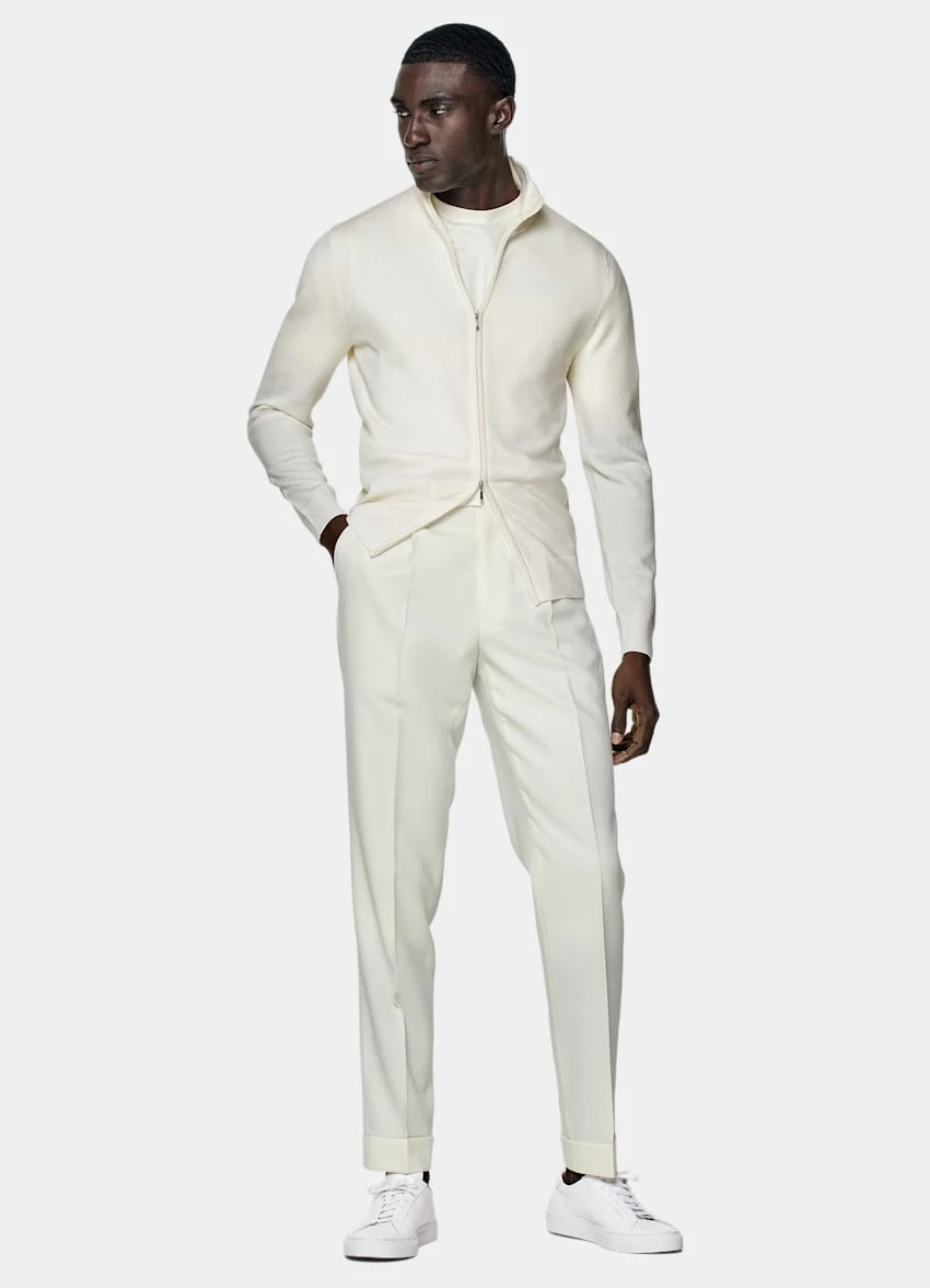 Off-White Zip Cardigan 4 Off-White Zip Cardigan - Image 4