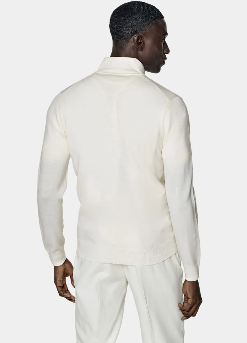 Off-White Zip Cardigan 5 Off-White Zip Cardigan - Image 5