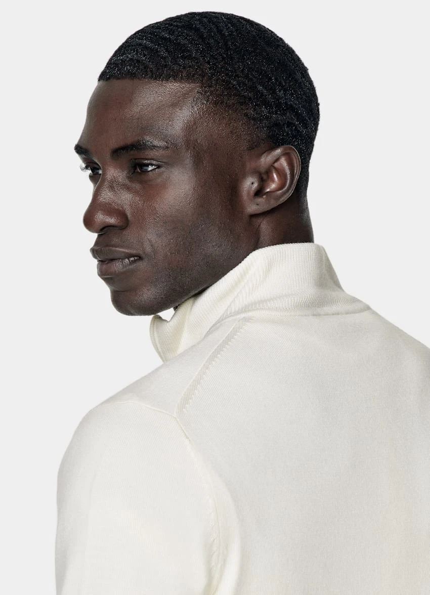 Off-White Zip Cardigan 6 Off-White Zip Cardigan - Image 6