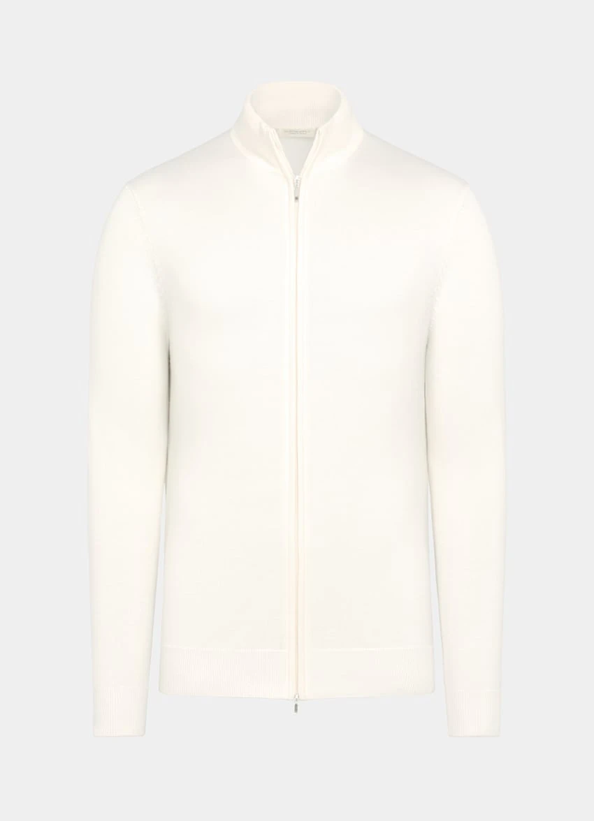 Off-White Zip Cardigan 8 Off-White Zip Cardigan - Image 8