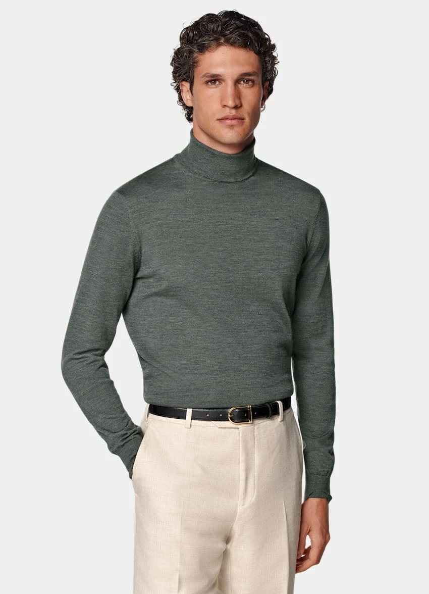 Dark Green Turtleneck 2 Dark Green Turtleneck - Image 2