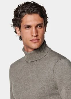 Taupe Turtleneck